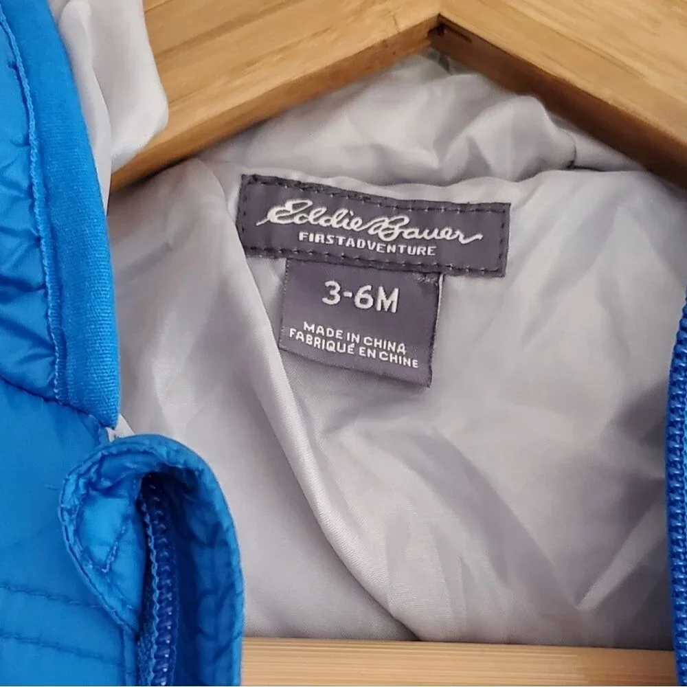 Eddie Bauer Bright Blue First Adventure Snow Suit Size 3-6 Months